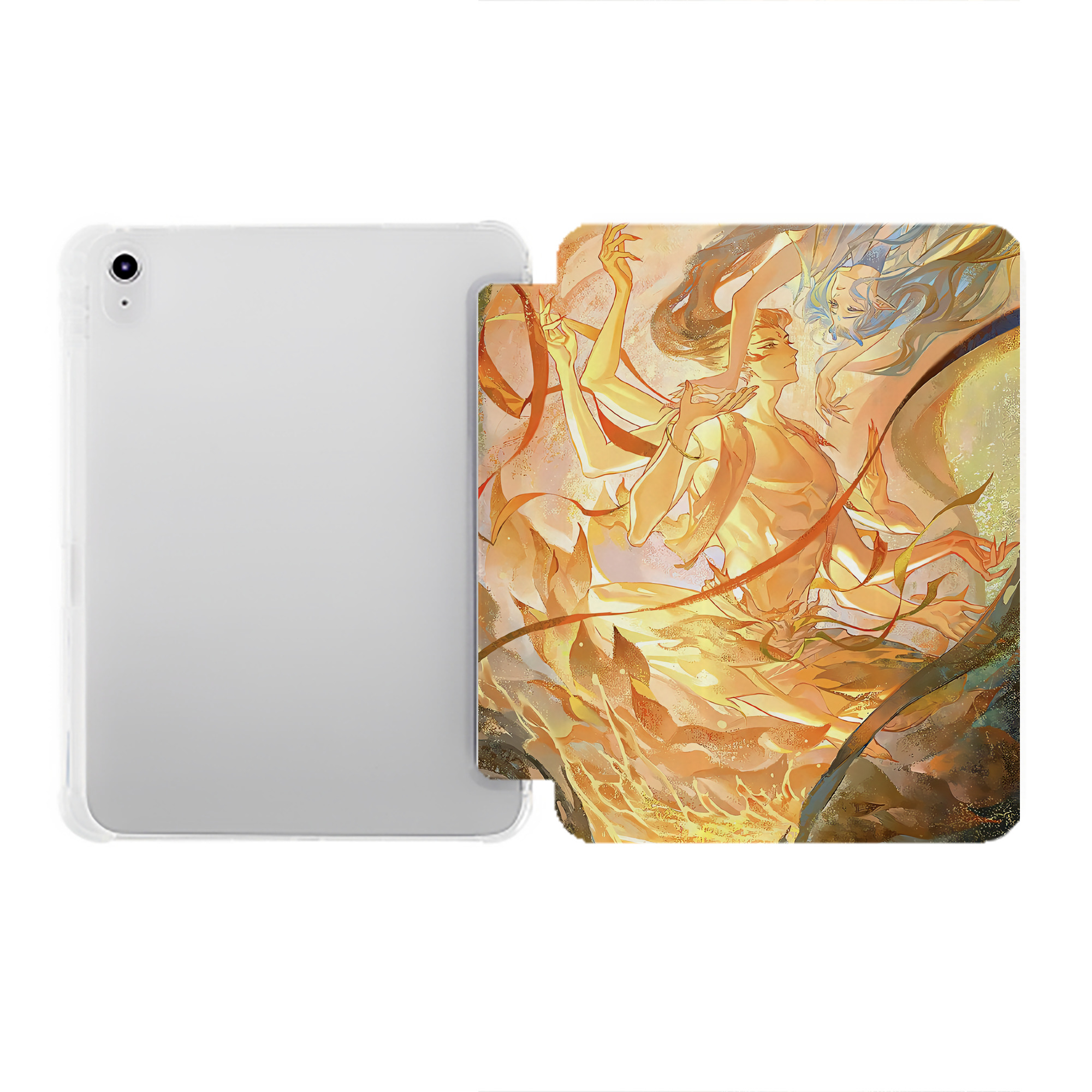 （画像用） Ne Zha 2 ナタ 魔童の大暴れ IPad ケース ペン収納付き 三つ折りスタンド PUレザー×シリコン 対応機種9.5/10.5/10.9インチ